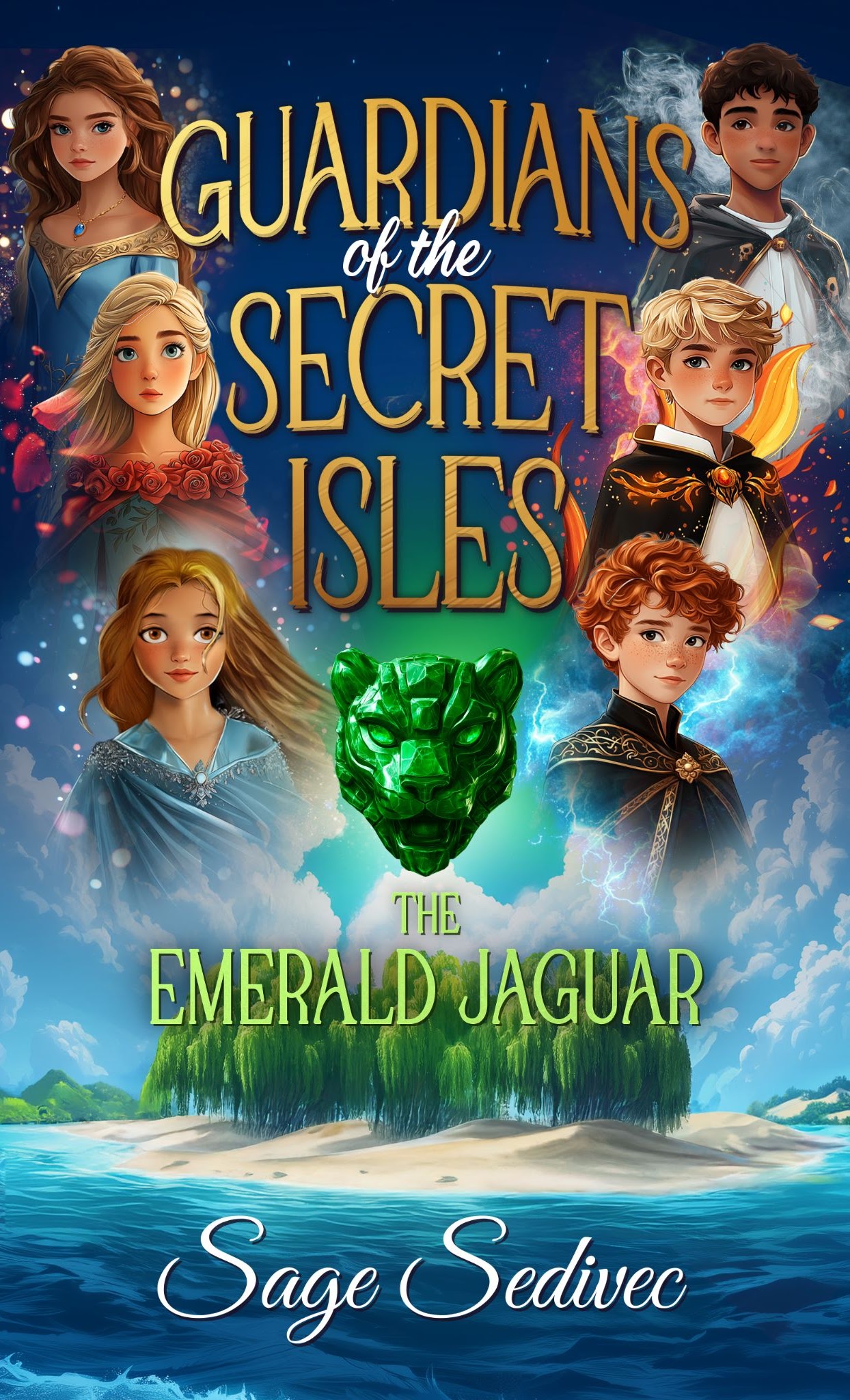 Guardians of the Secret Isles: The Emerald Jaguar book cover by Sage Sedivec